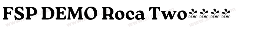 FSP DEMO Roca Two字体转换 FSP DEMO Roca Two字体转换